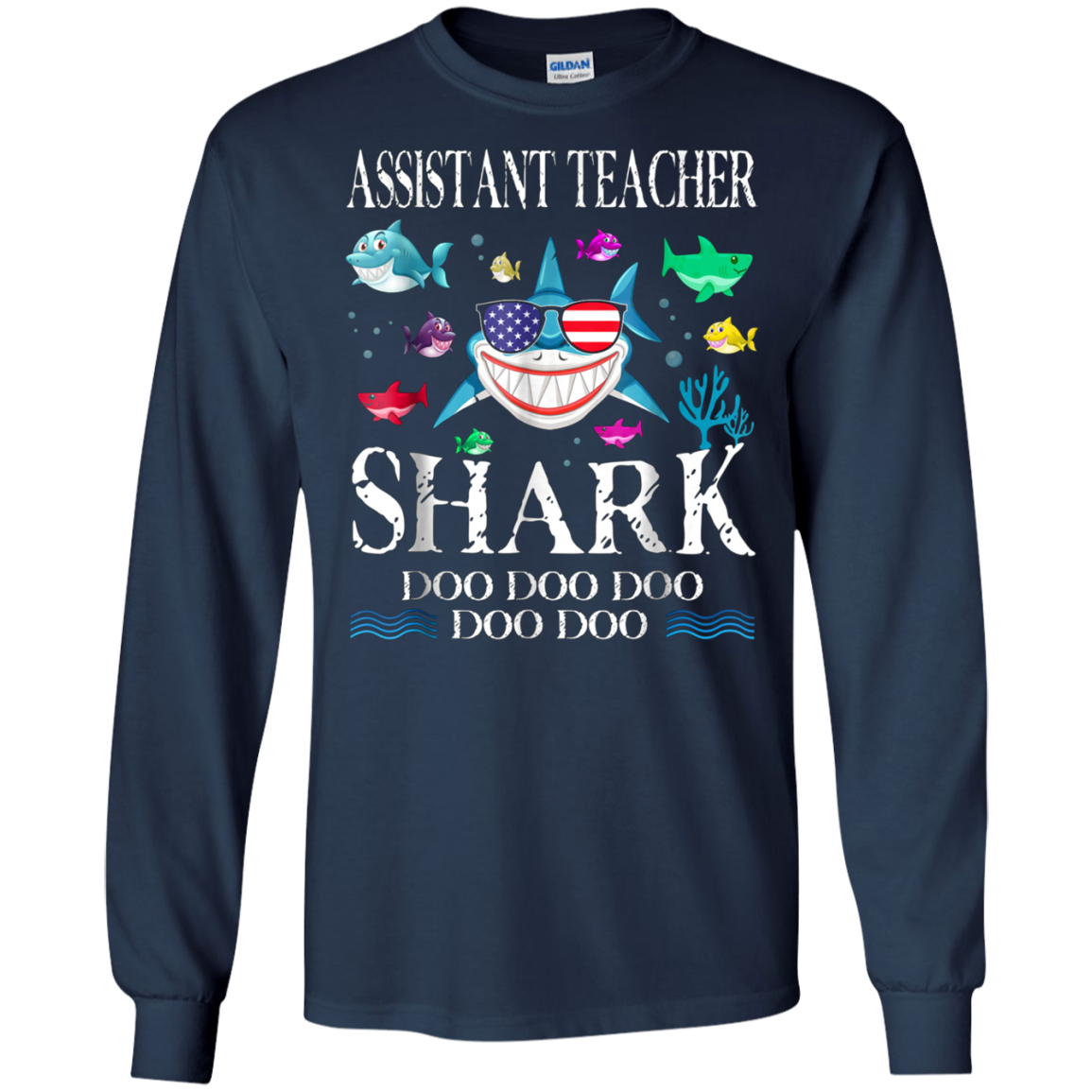 Assistant Teacher Shark Doo Doo Doo T-Shirt Gift