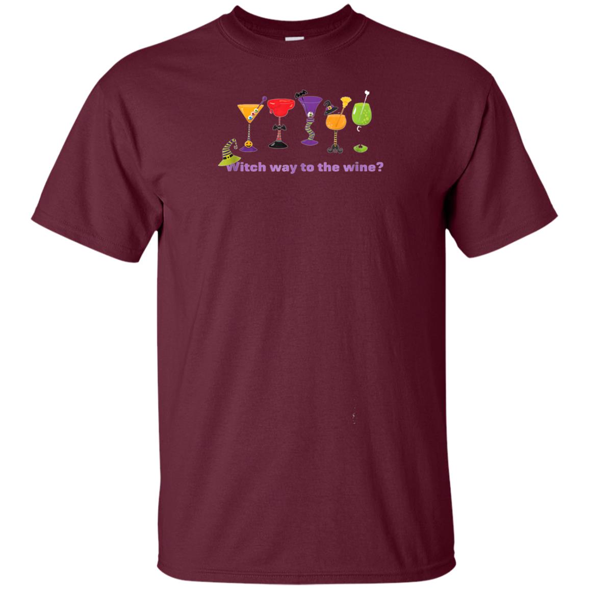 Witch Way To The Wine? Halloween T-Shirt, Cute Halloween Tee