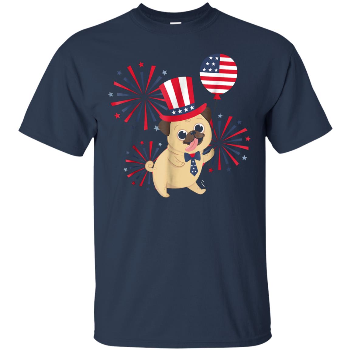 4th of July T-Shirt - Funny Fourth of July Pug Shirt