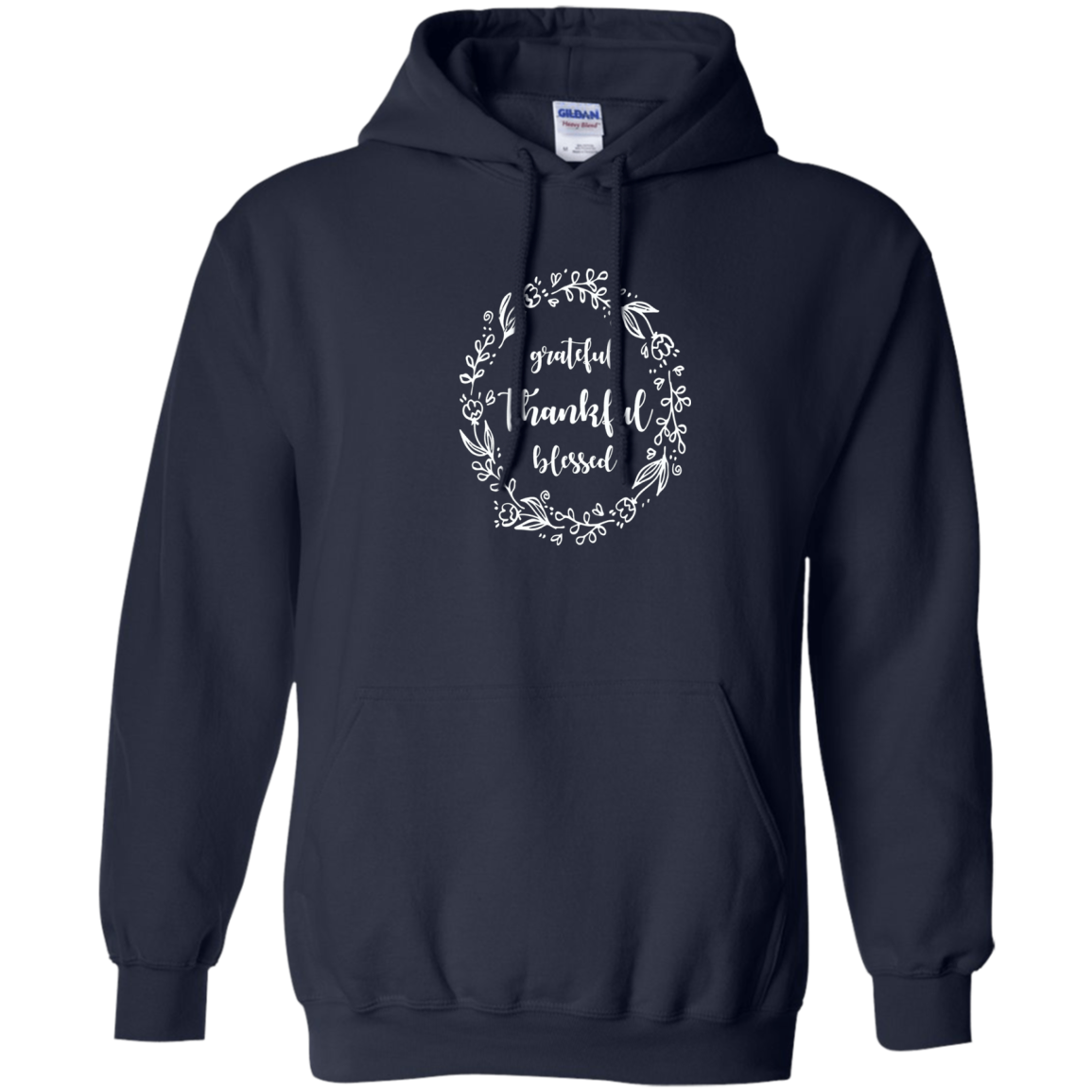 "Grateful Thankful Blessed " Floral Thanksgiving Fall Tee