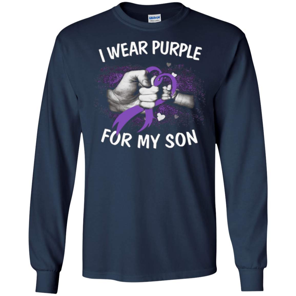Alzheimer Awareness, I Wear Purple For My Son T-Shirt