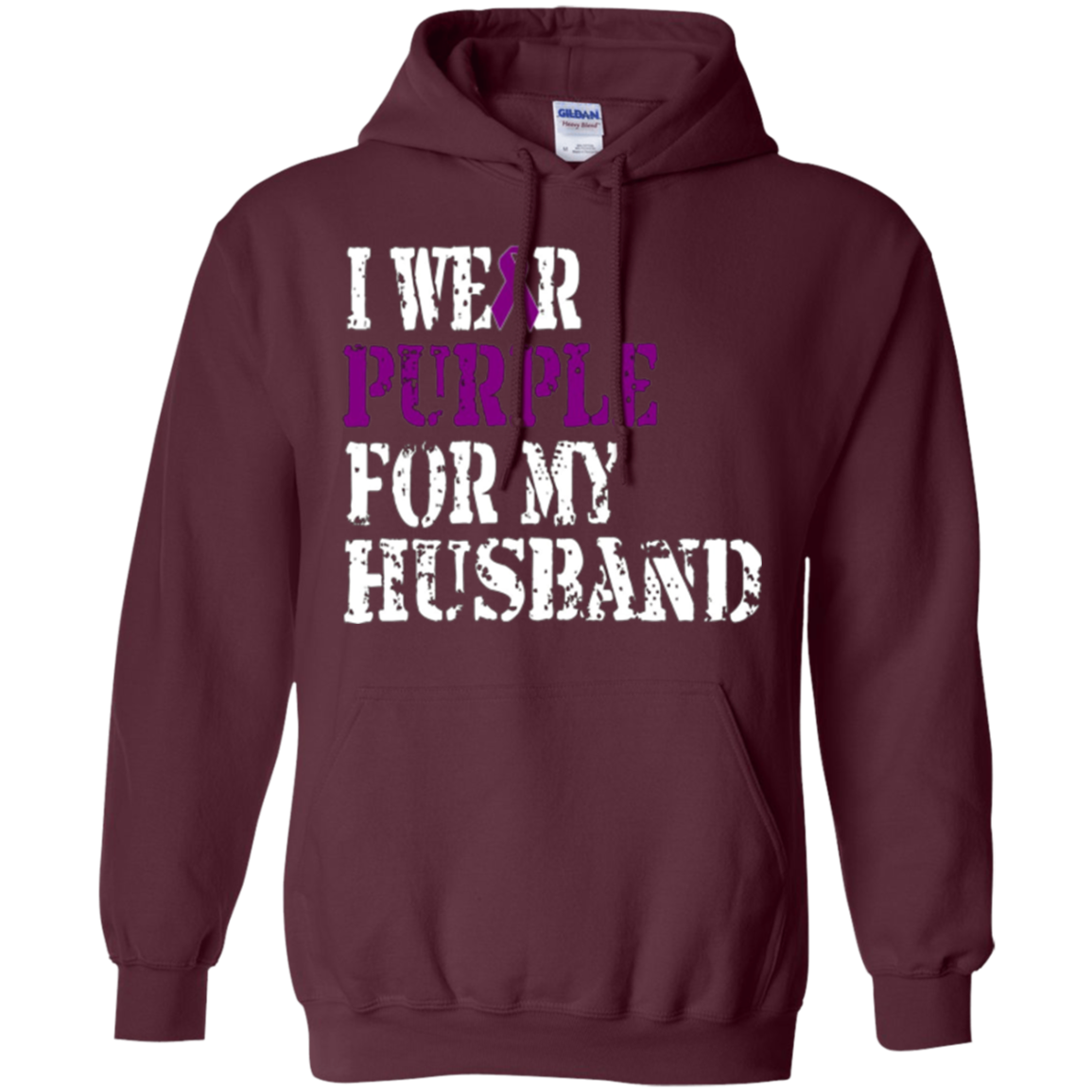 Alzheimer's Awareness T Shirt I Wear Purple For My Husband