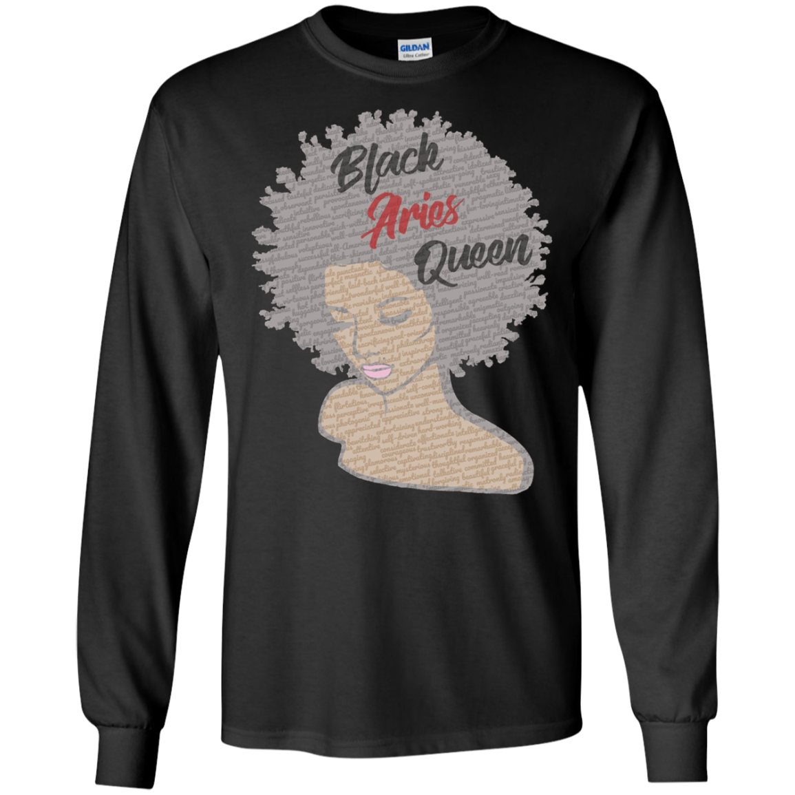 Aries Zodiac Birthday Afro Gift T-Shirt for Black Women