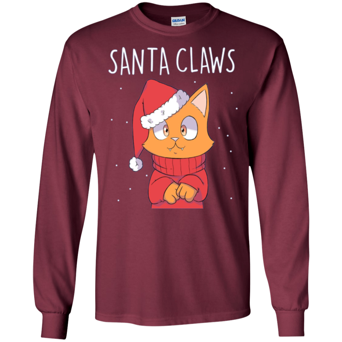 Santa Claws Cat Lovers Long Sleeve Shirt