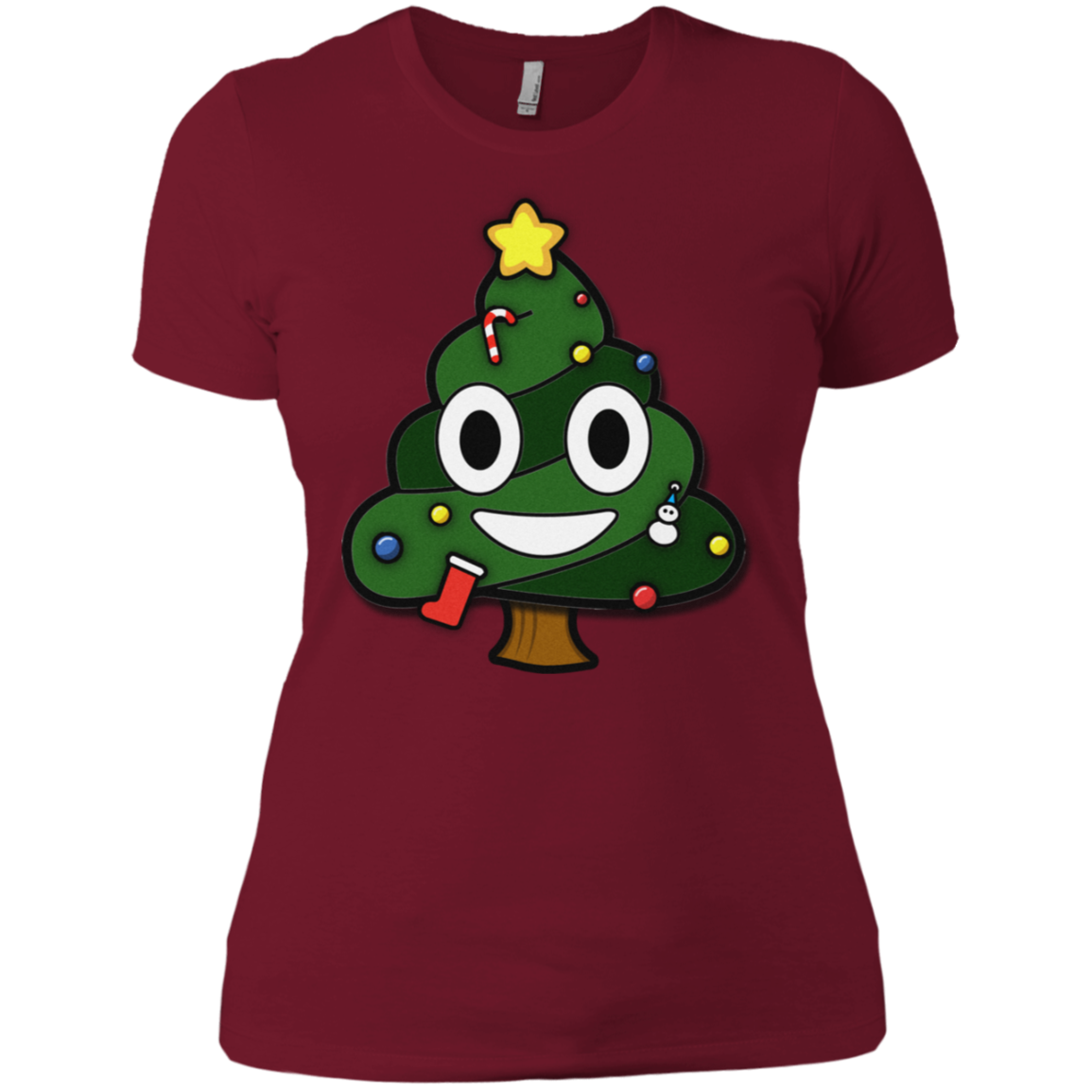 Christmas Tree Poop Emoticon Funny Christmas Shirt