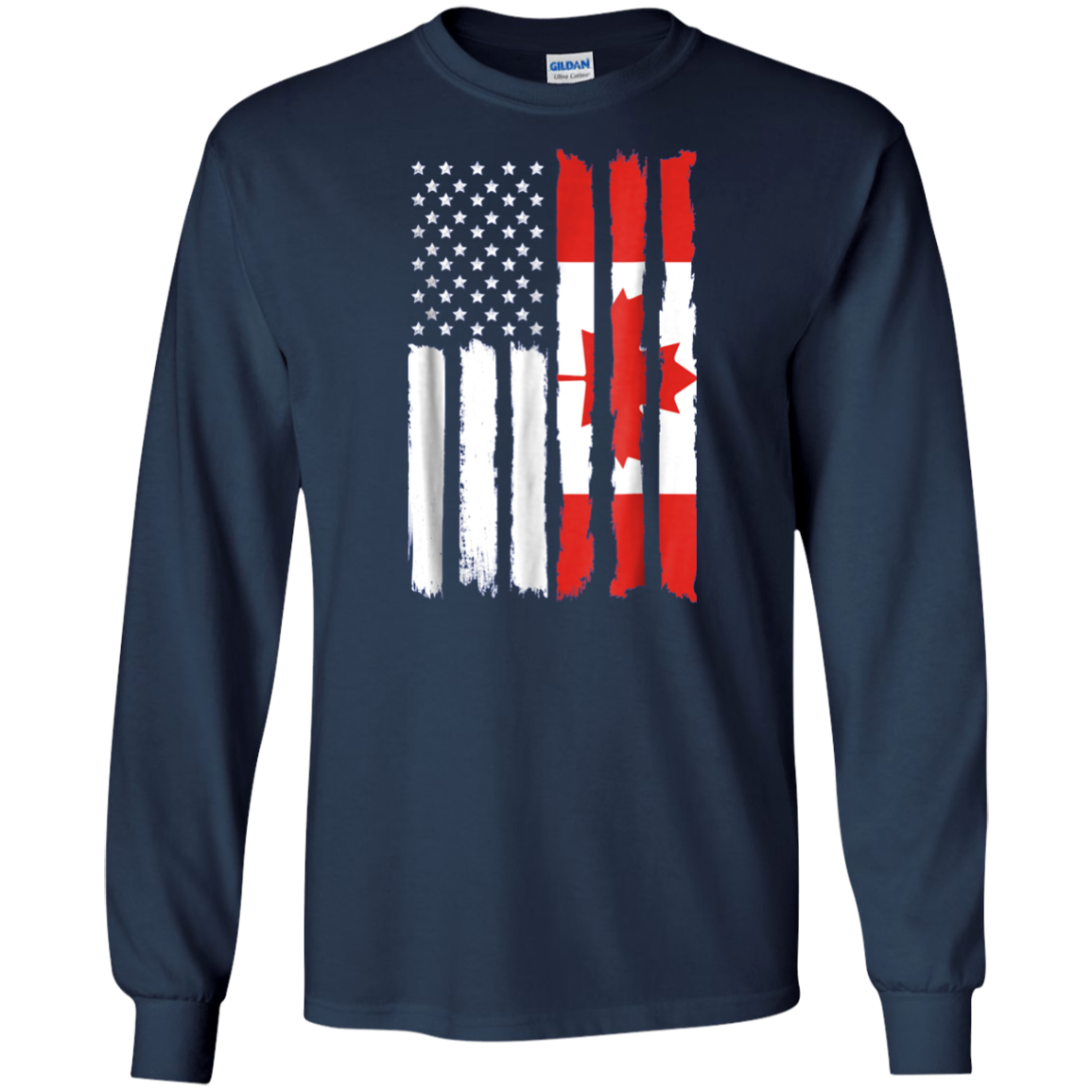 American Canadian Patriotic Flag T-shirt