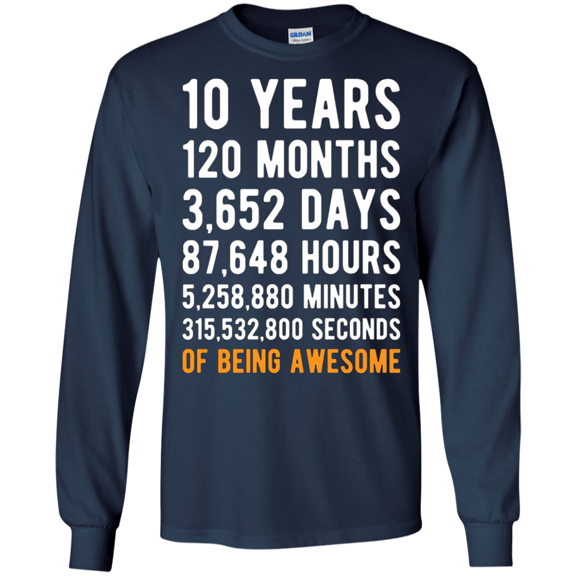10th Birthday Gift T Shirt 10 Years Old Being Awesome Tee