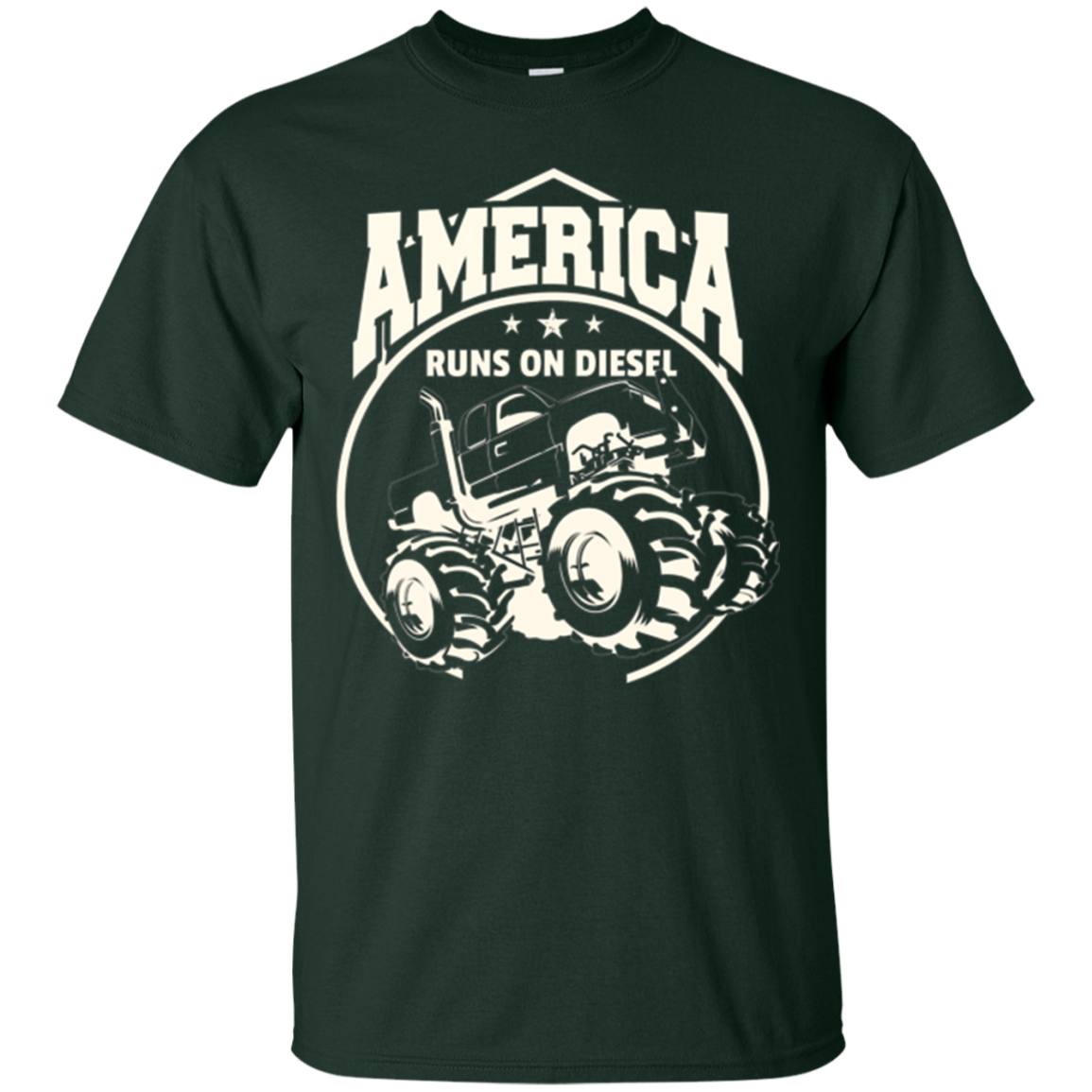 America Runs On Diesel Gear Monster SUV Truck Fans T-Shirt