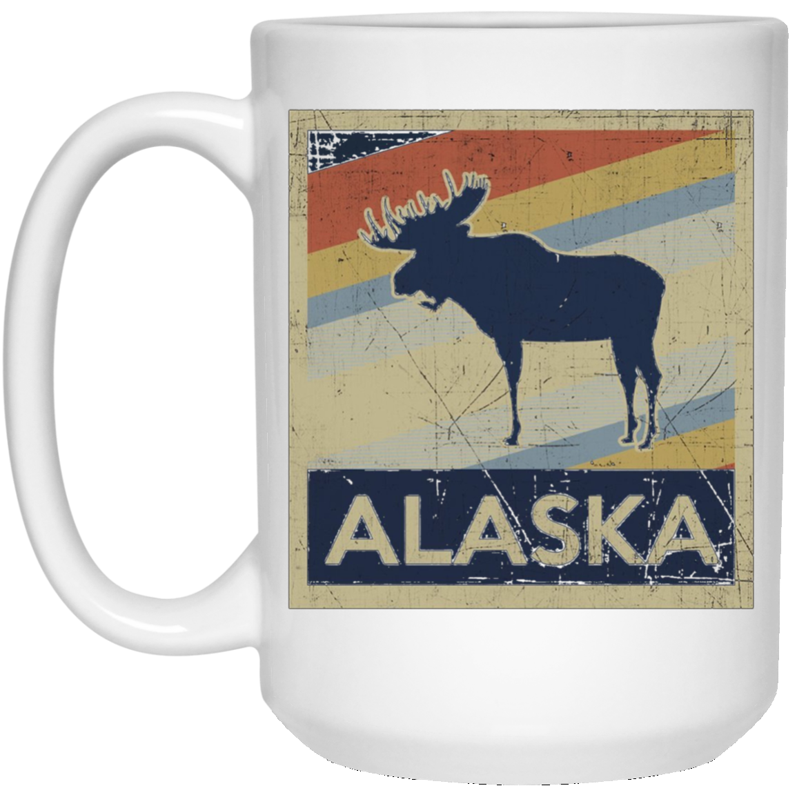 Alaska Moose Retro State Love T Shirt