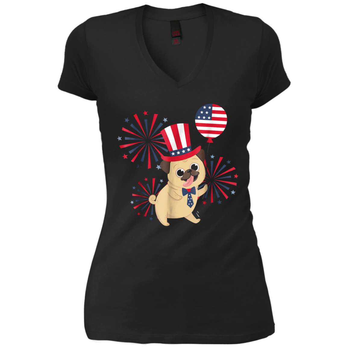 4th of July T-Shirt - Funny Fourth of July Pug Shirt