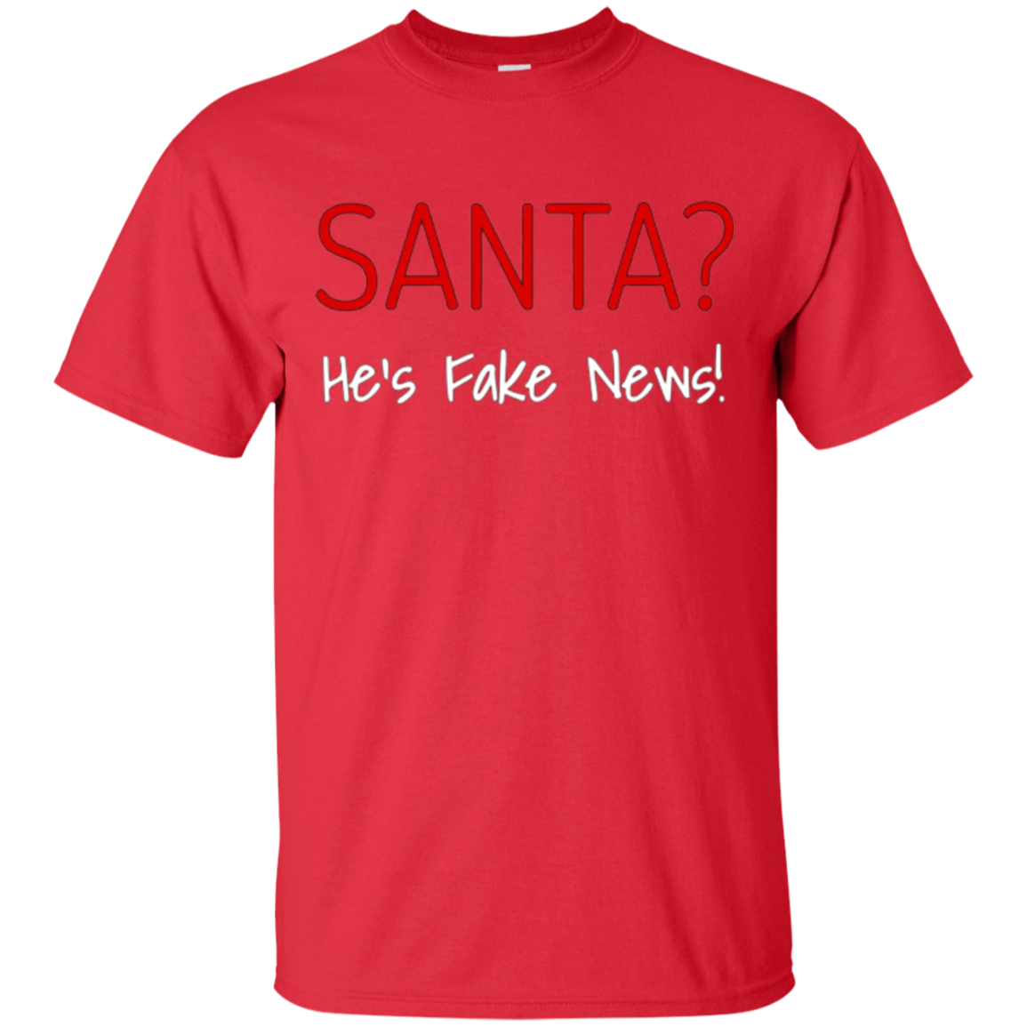 Santa Fake News T-Shirt Trump Joke Funny Christmas Gift
