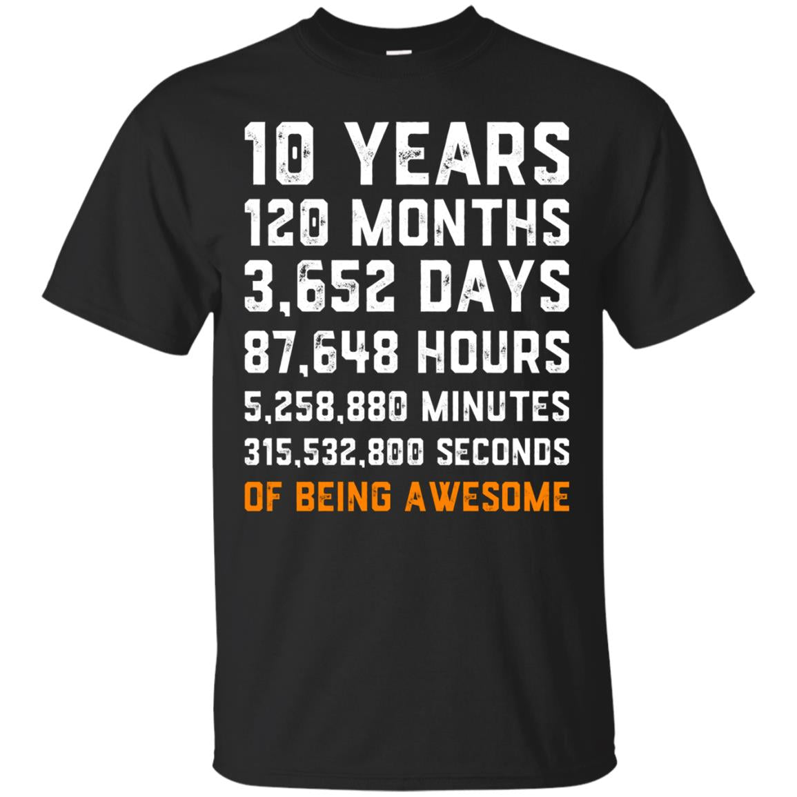 10ème T-shirt de cadeau d'anniversaire 10 ans étant le tee impressionnant