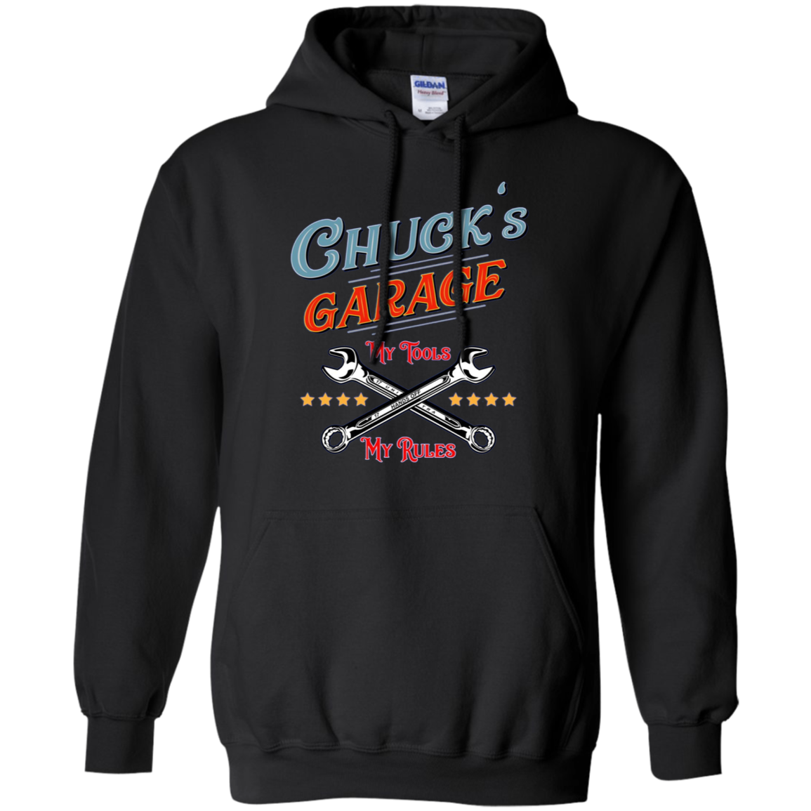 Chuck's Garage funny long sleeve tee shirt