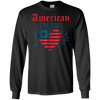 Image of American Patriot Freedom Liberty Heart T Shirt Memorial Gift