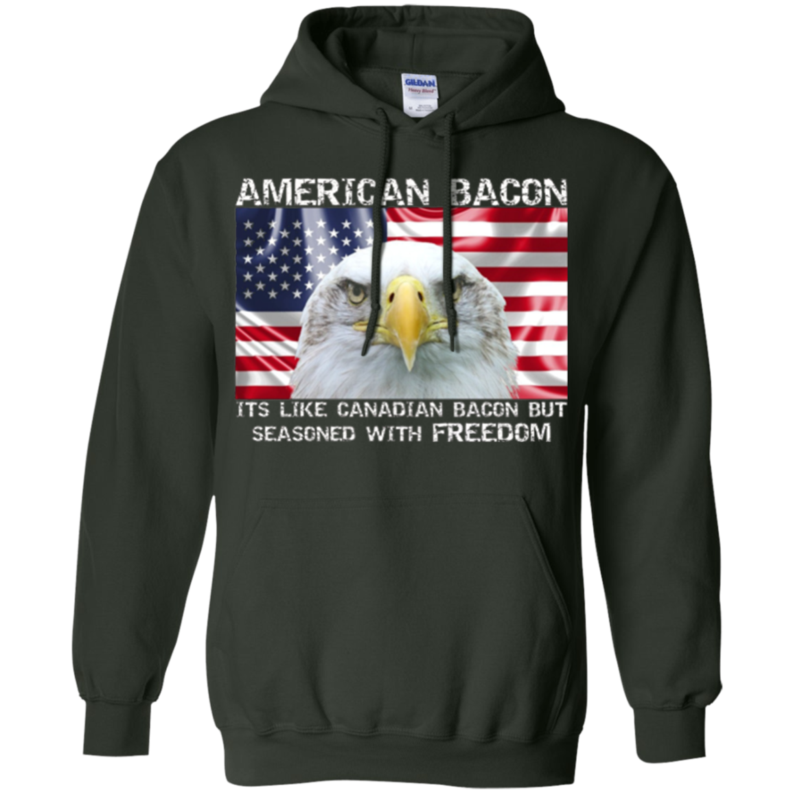 American bacon is seasoned with freedom funny murica T-Shirt