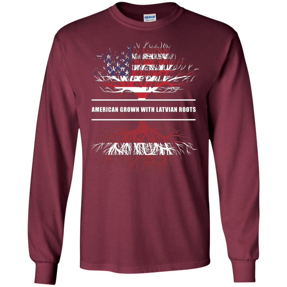 American Grown With Latvian Roots T-Shirt Latvia Tee