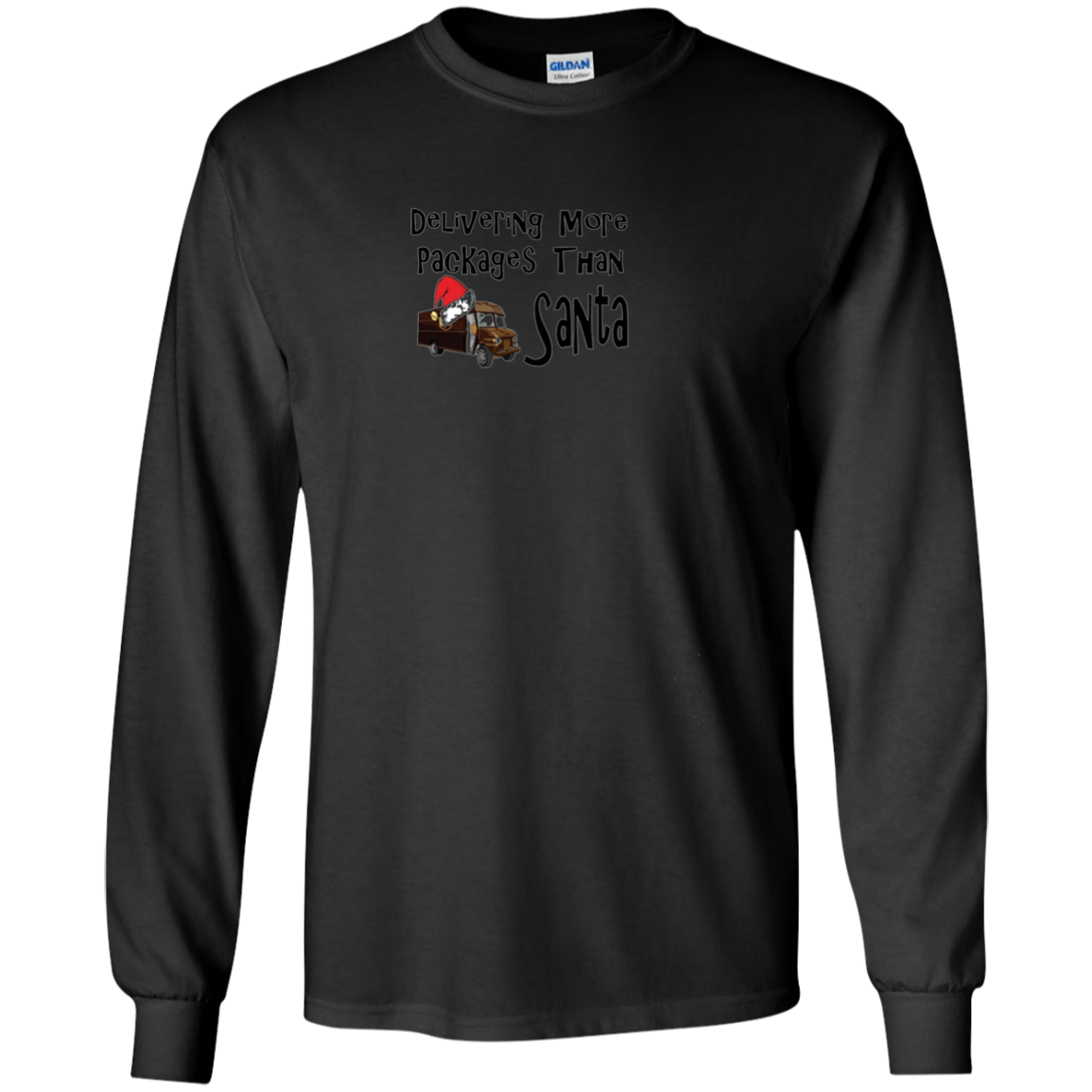 "Delivering More Packages Than Santa" Delivery Truck Shirt