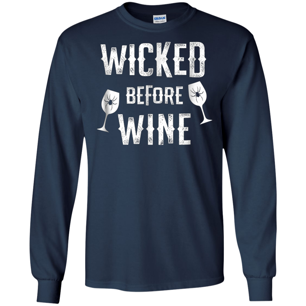 Funny Halloween Wine Shirt Wicked Before Wine T-Shirt