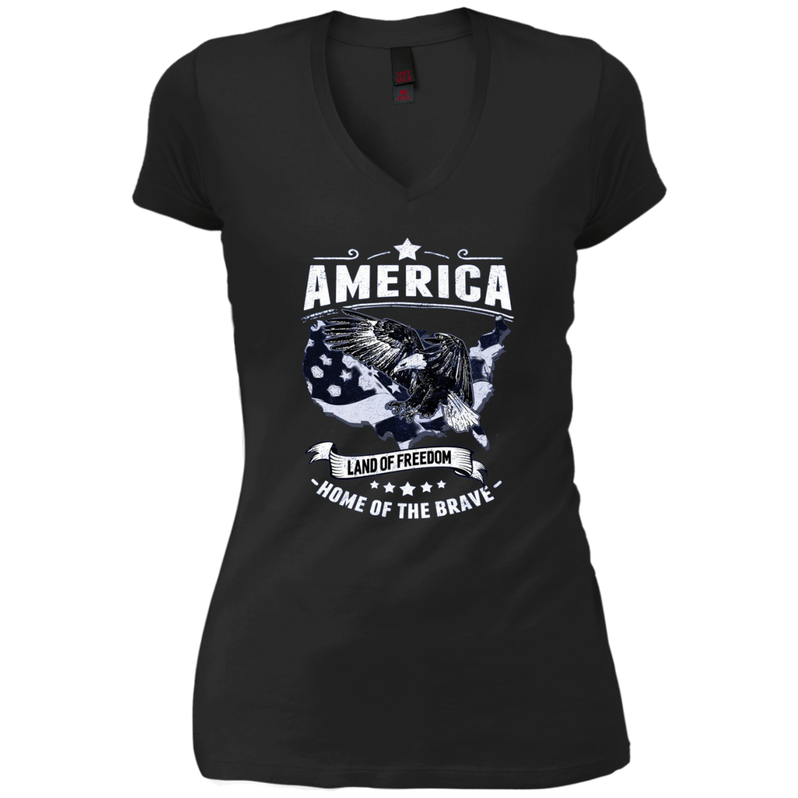 America Land of Freedom Home of the Brave TShirt Patriotic