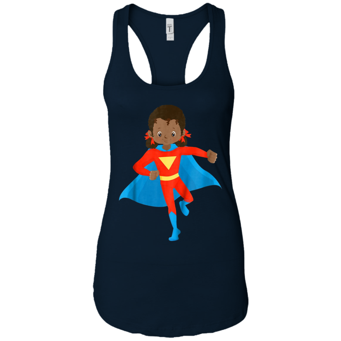 African American Girl Super Hero Kids T Shirt