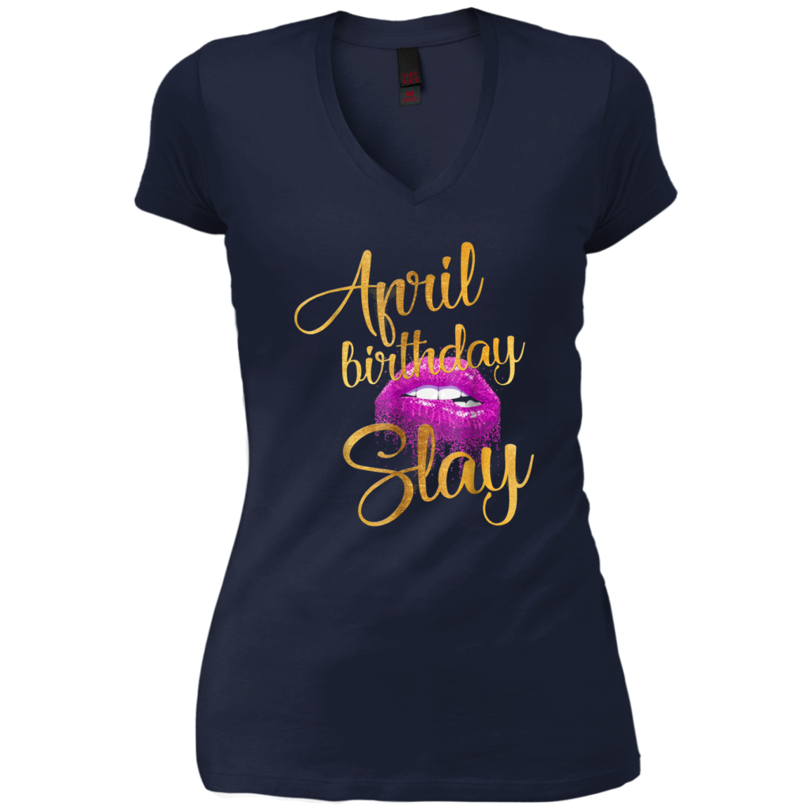 April Birthday Purple Lips Slay T-shirt Birthday Gift