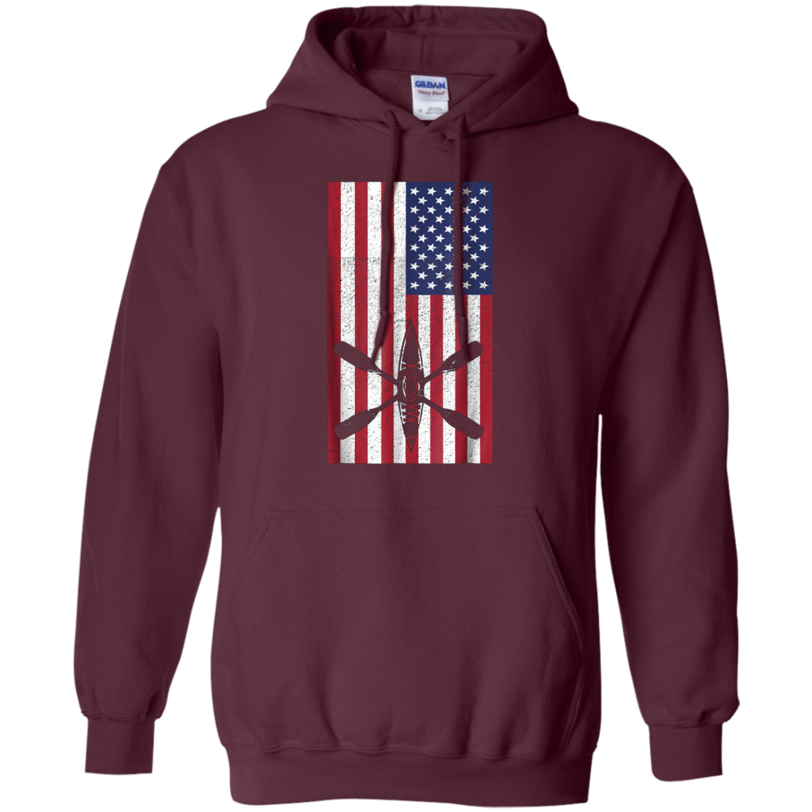 American Flag Kayak Shirt - Kayaking - Kayak Fishing