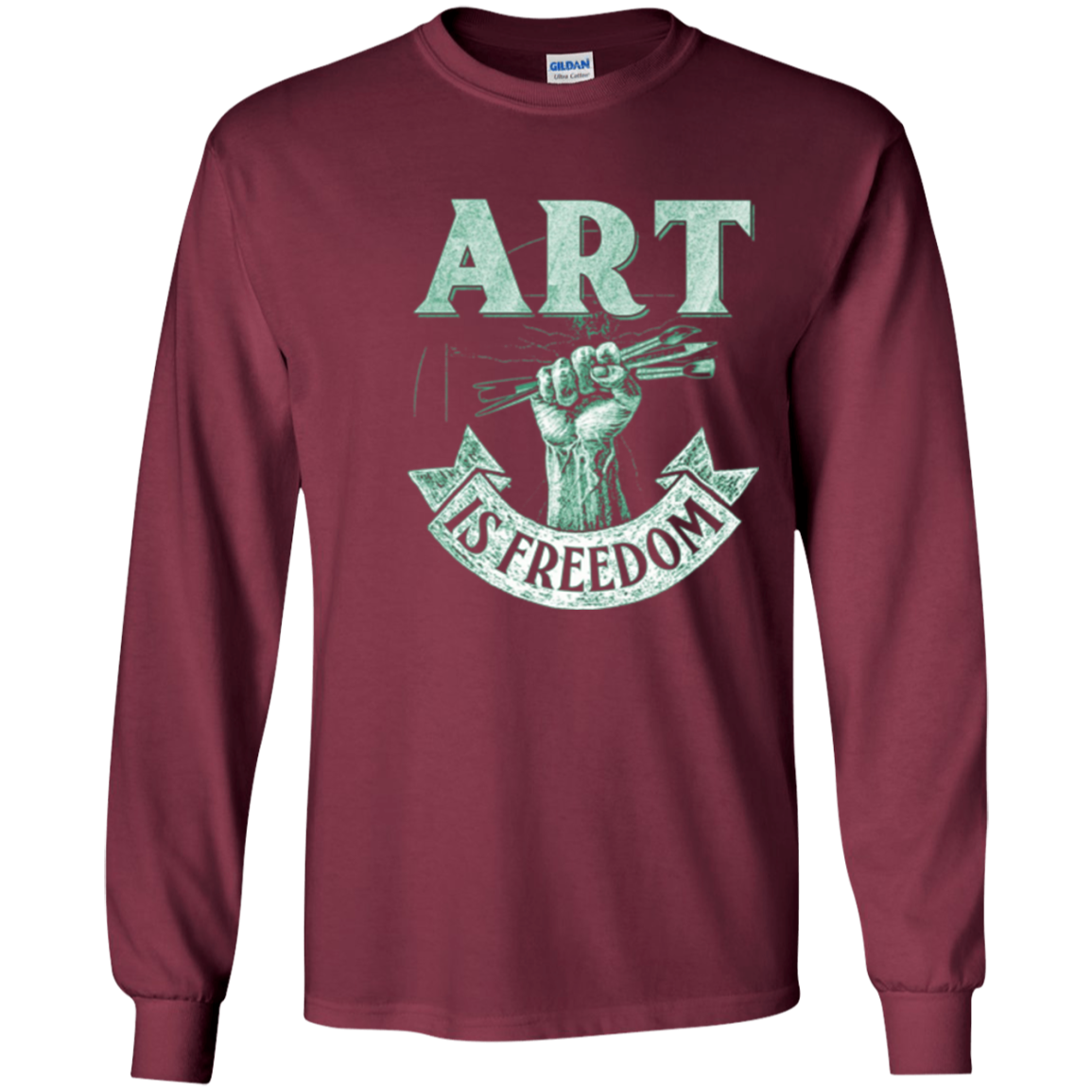 Art is Freedom great t shirt for artists who love to draw