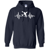 Image of Airplane Shirt Funny Airplane Pilot Heartbeat Flying Tees