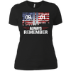 Image of Always Remember 9/11 Memorial USA Flag Patriot Day Tee
