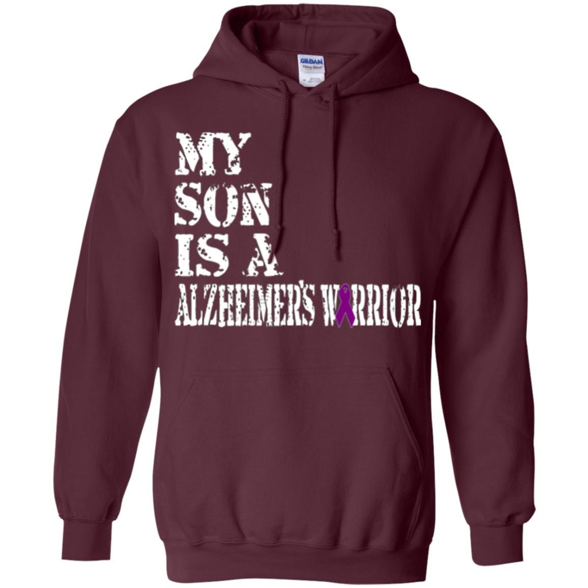 Alzheimer's Awareness Shirt For Son Purple Ribbon Tee