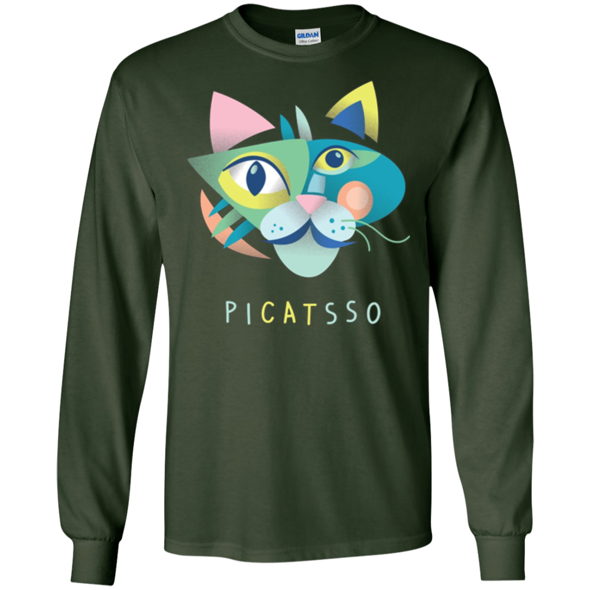 Artist & Art Teacher Shirt: Picatsso, Funny Abstract Cat Art