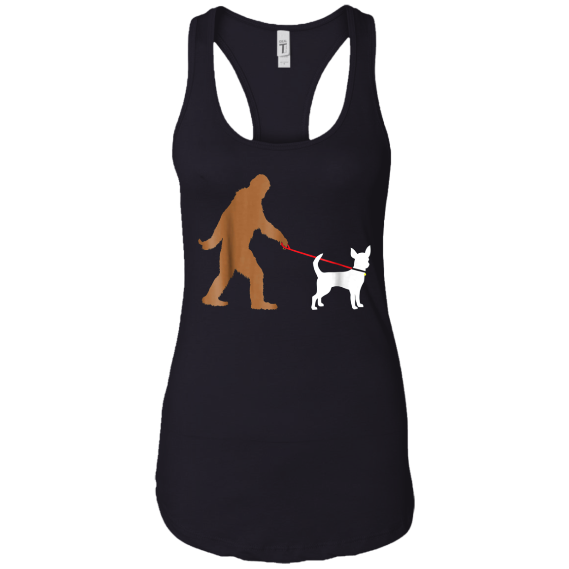 Bigfoot Walking Chihuahua Dog T-Shirt