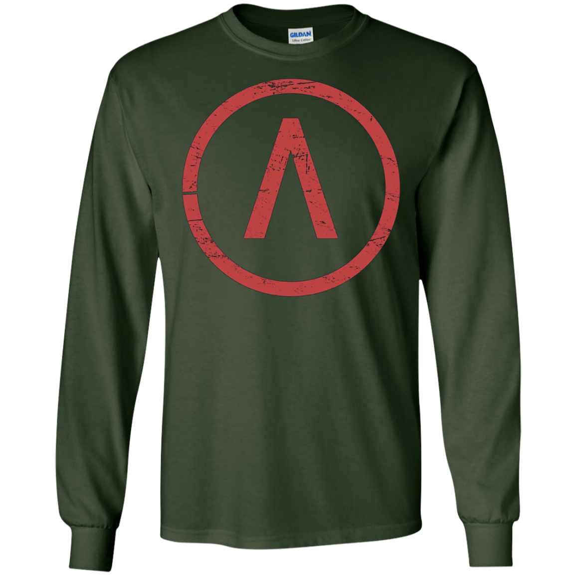 Ancient Greece Spartan Lambda Distressed T-Shirt