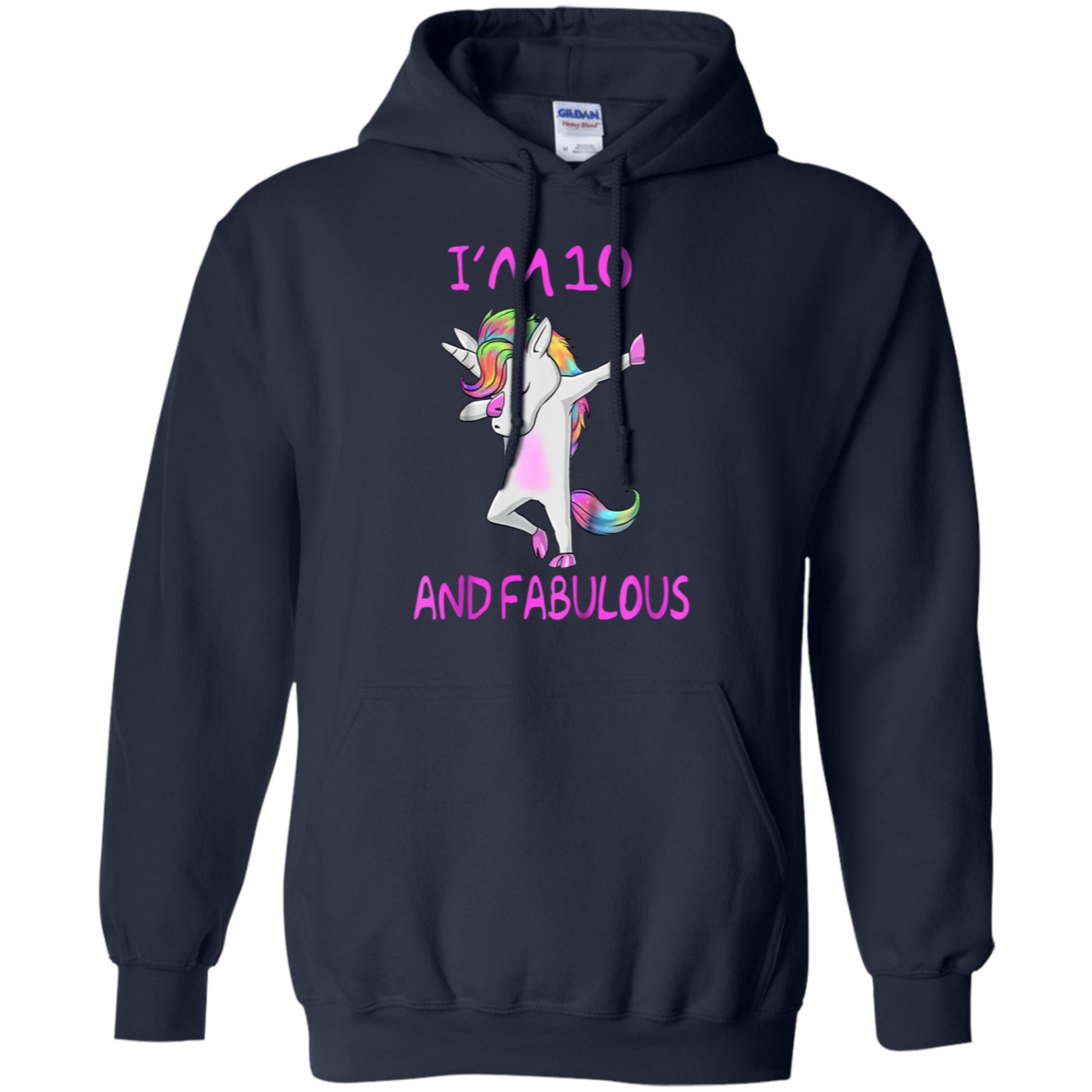 10 and fabulous sweet tenth-Birthday unicorn dab t shirt