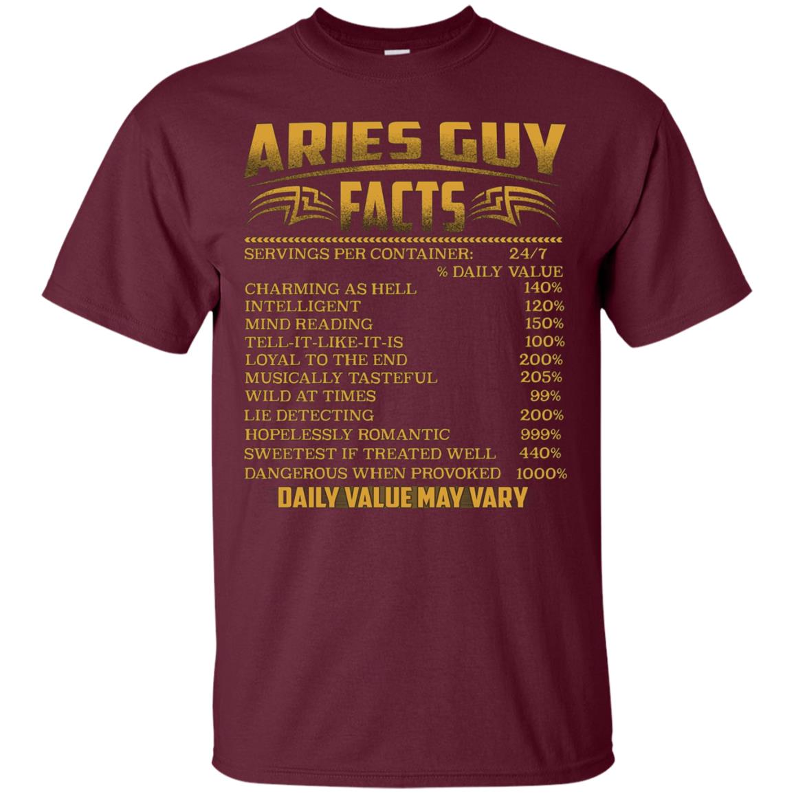Aries GUY FACTS FUNNY T-SHIRT