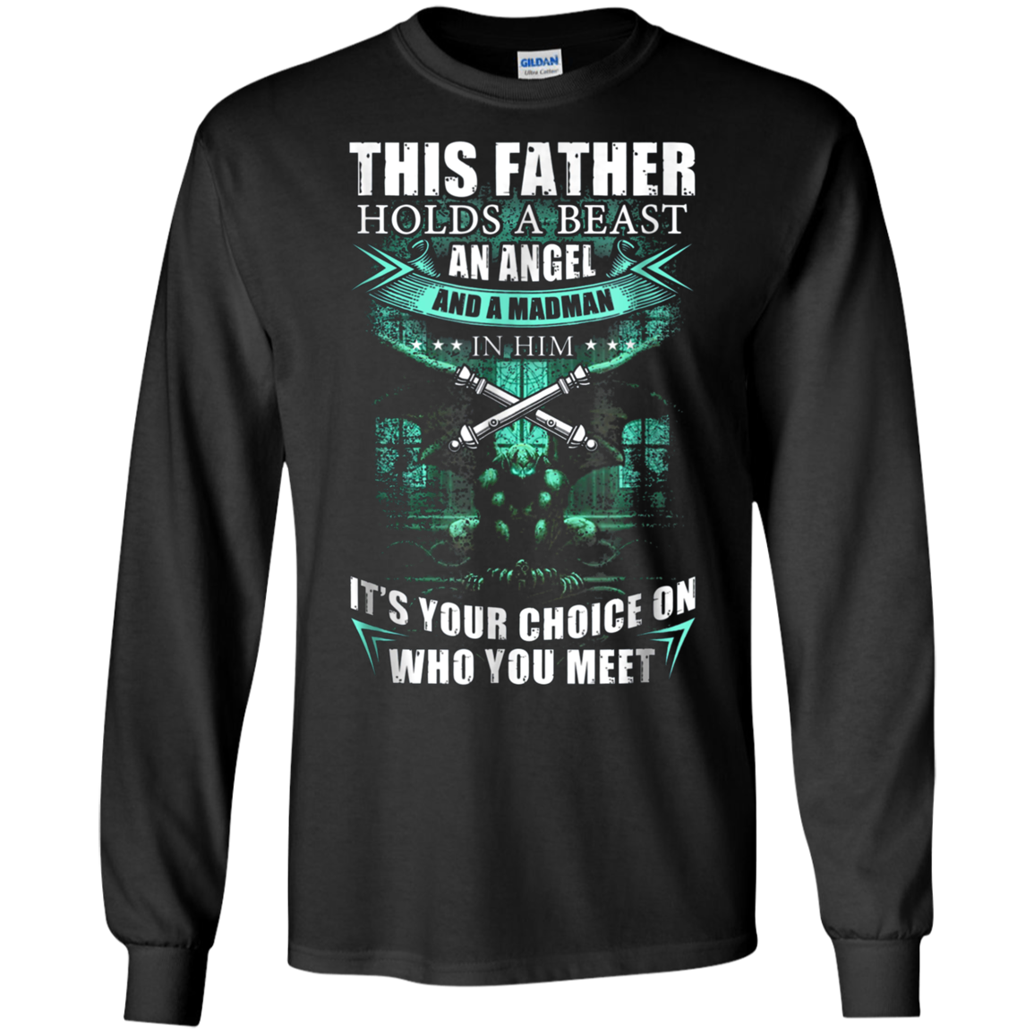 Artilleyman T-shirt , this father holds a beast an angel and