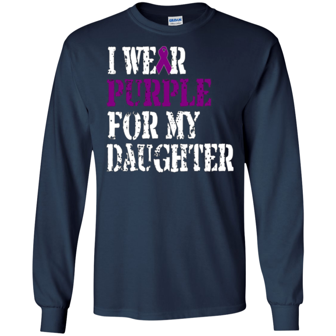 Alzheimer's Awareness T-shirt I Wear Purple For My Daughter