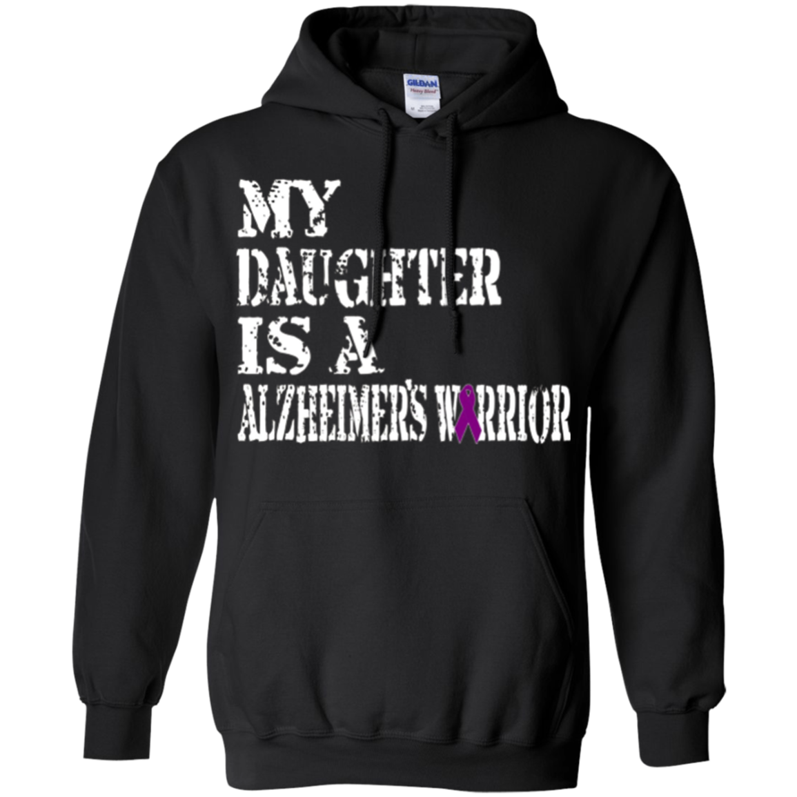 Alzheimer's Awareness Shirt For Daughters Purple Ribbon Tee