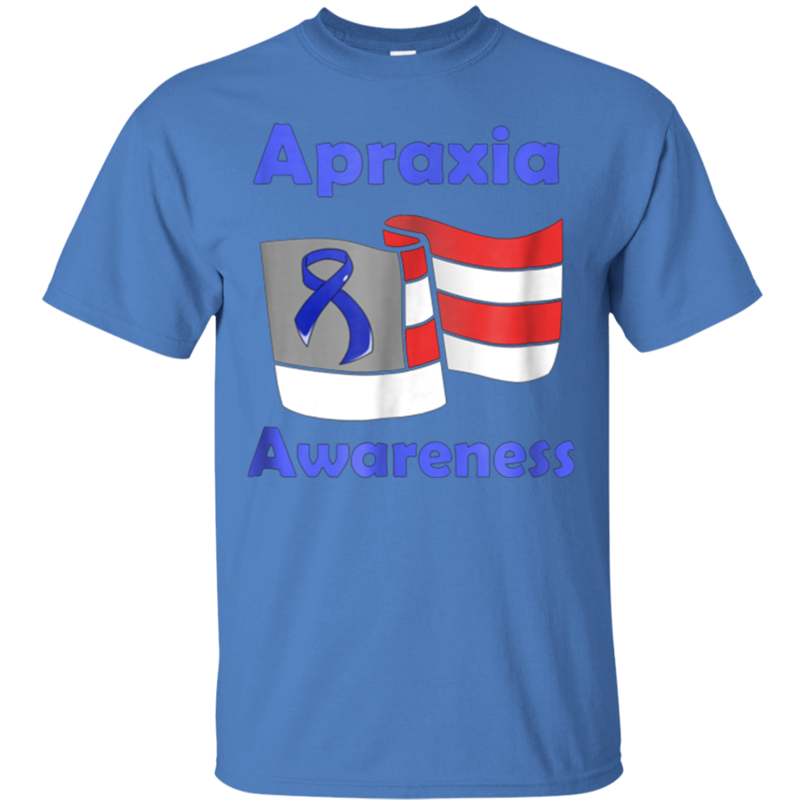 Apraxia Awareness American Flag T shirt
