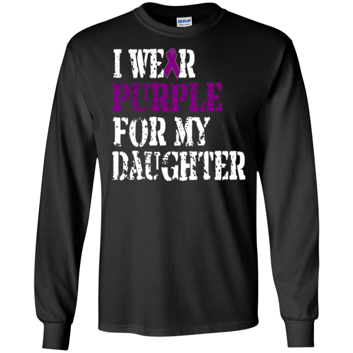 Alzheimer's Awareness T-shirt I Wear Purple For My Daughter