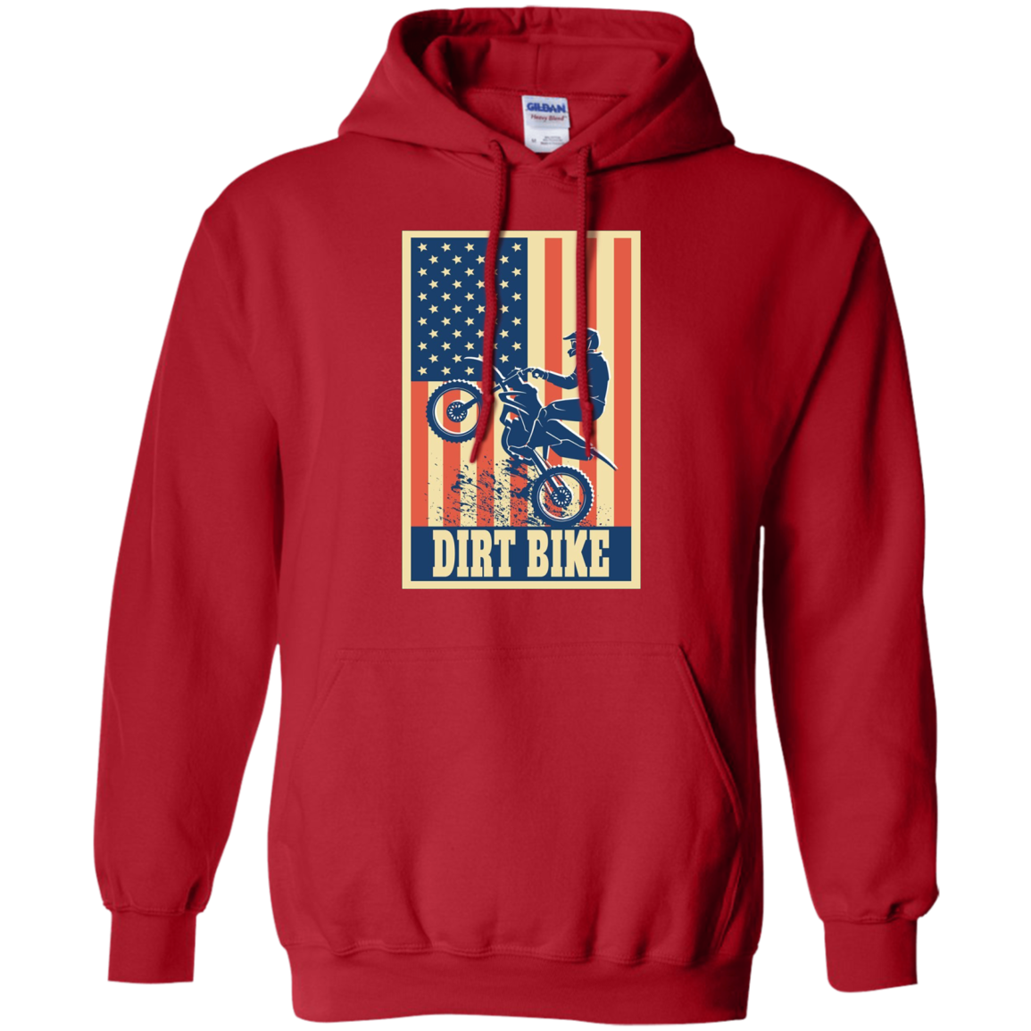 American Flag Patriotic Motocross Dirt Bike Shirt