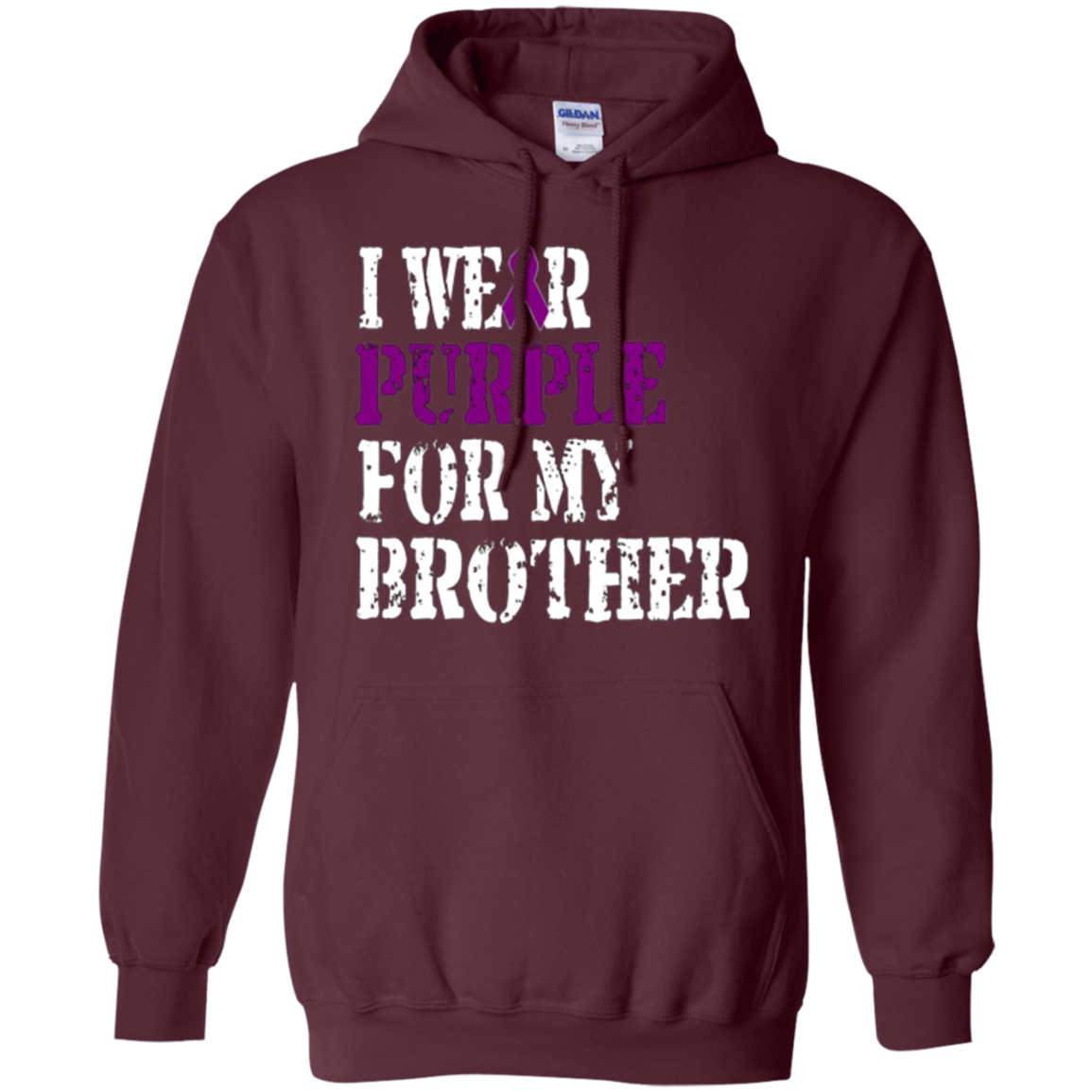 Alzheimer's Awareness T-shirt I Wear Purple For My Brother