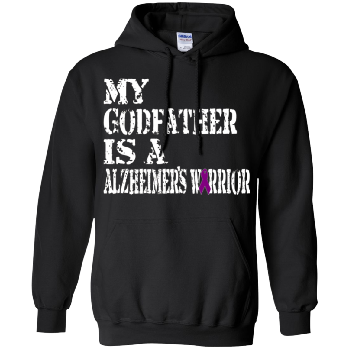 Alzheimer's Awareness Shirt For Godfathers Purple Ribbon Tee