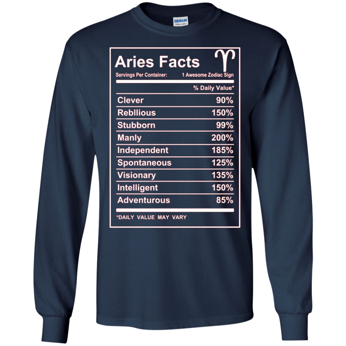 Aries Facts - Funny Aries zodiac T-shirt Cool short sleeve