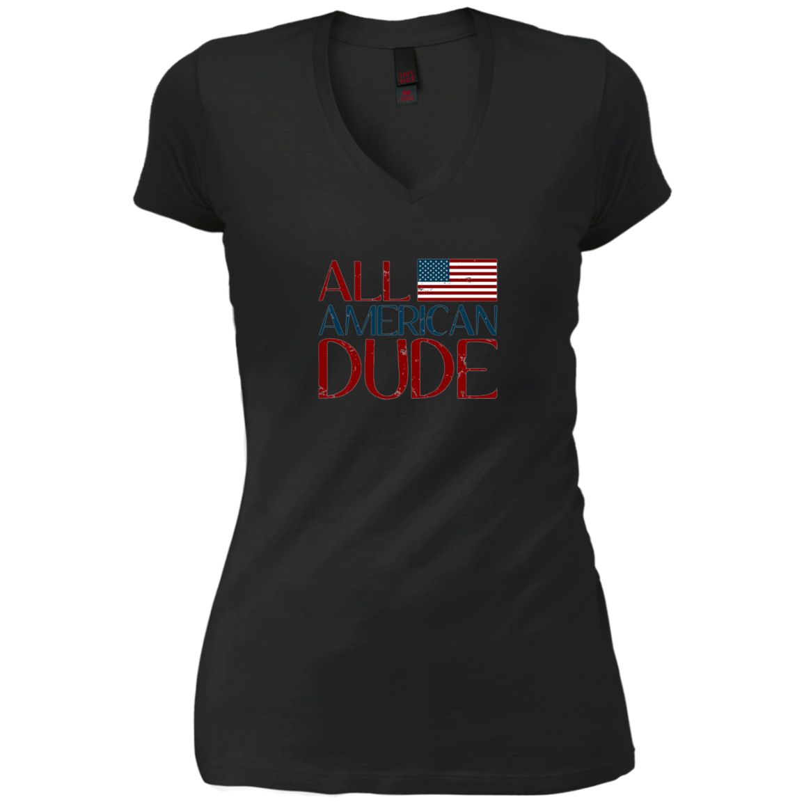All American Dude 4th of July Patriotic America USA Shirt LS