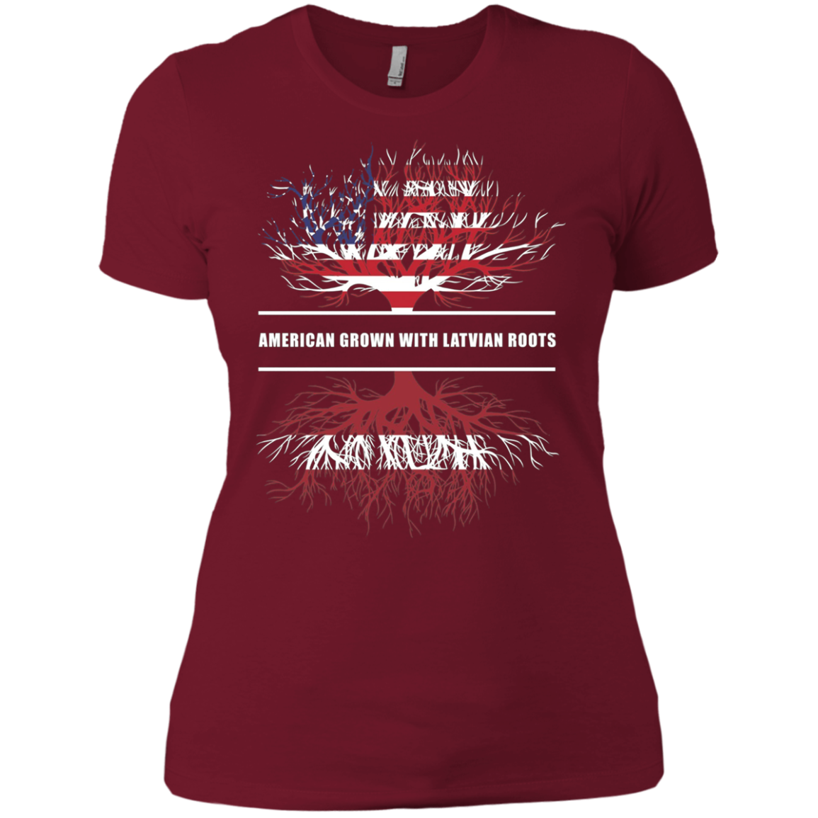 American Grown With Latvian Roots T-Shirt Latvia Tee