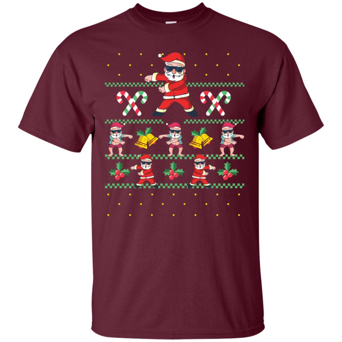 Santa Floss T-Shirt Funny Flossing Dance Ugly Sweater Meme
