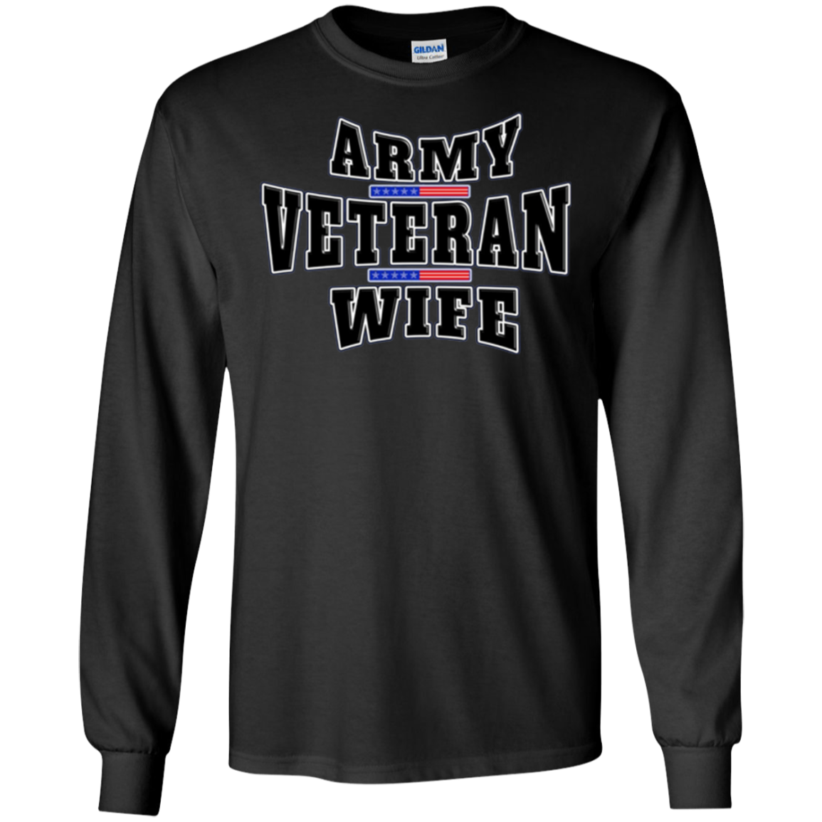 Army Veteran Proud Wife American Flag Pride T-shirt