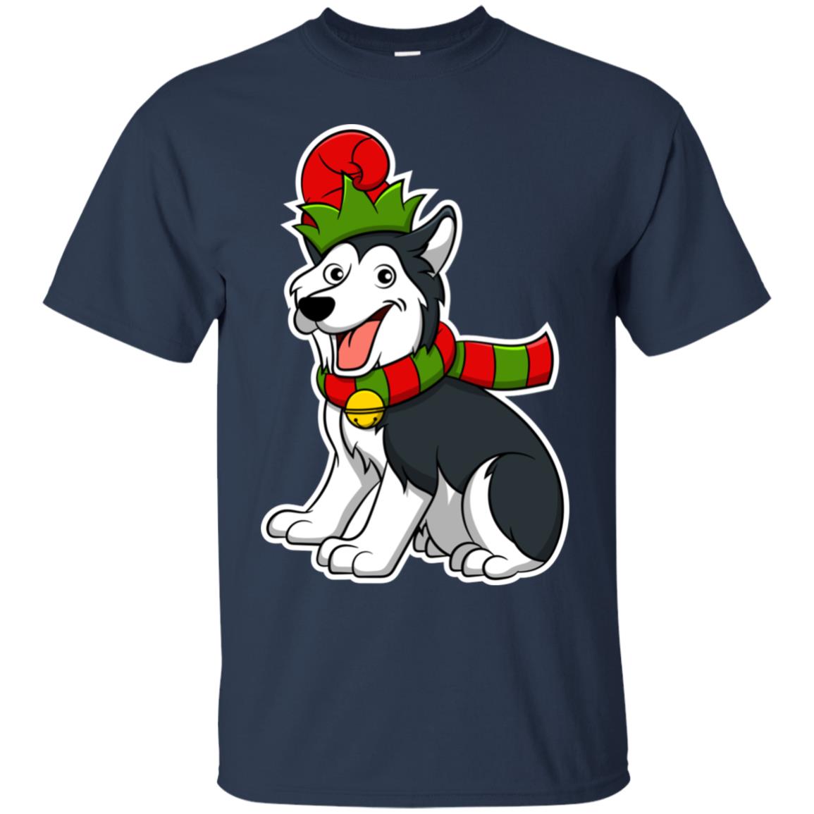 Christmas Siberian Husky Dog T-Shirt, Puppy Xmas Gift