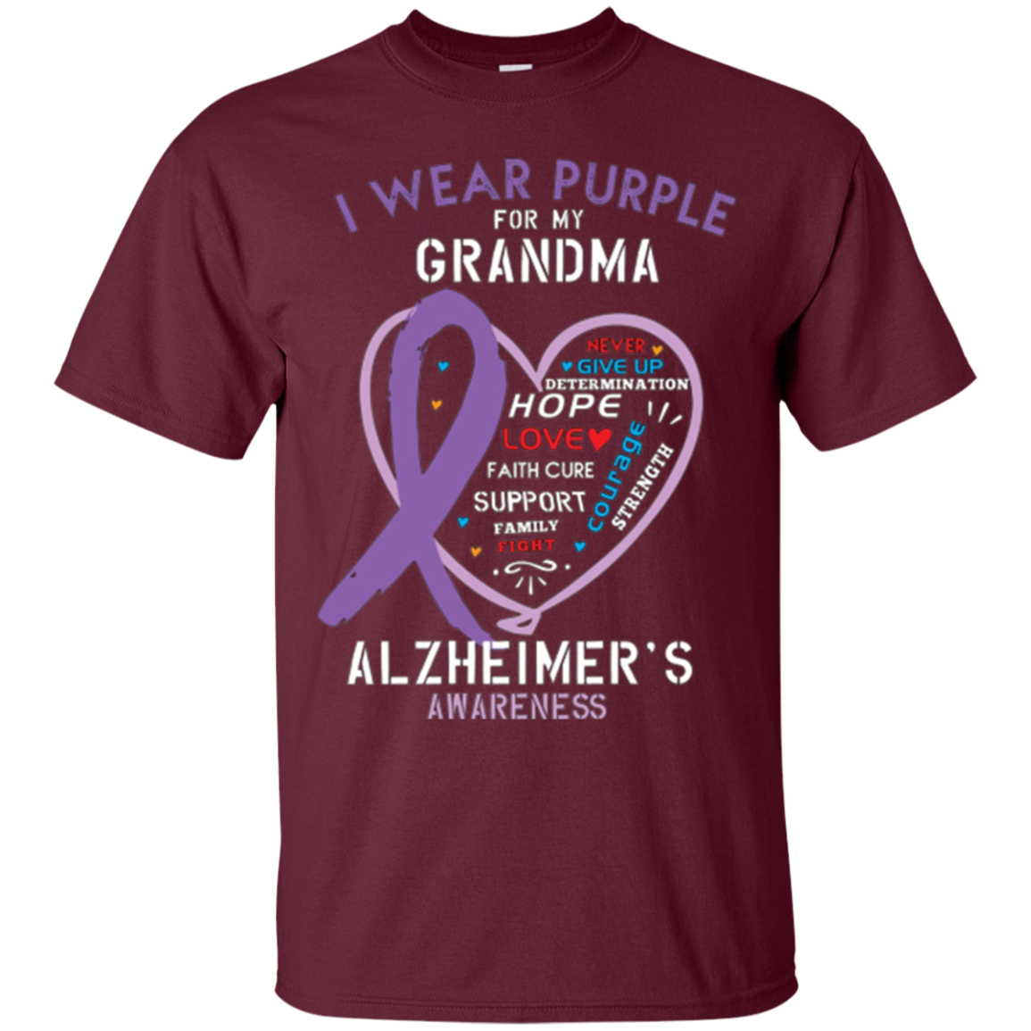 Alzheimer Support Shirt Awareness Month Purple Grandma